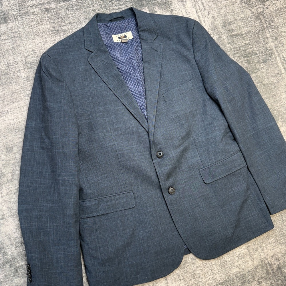 Joseph Abbout Blazer Jacket Men Large Blue Unstructured Cotton Casual Sport Coat